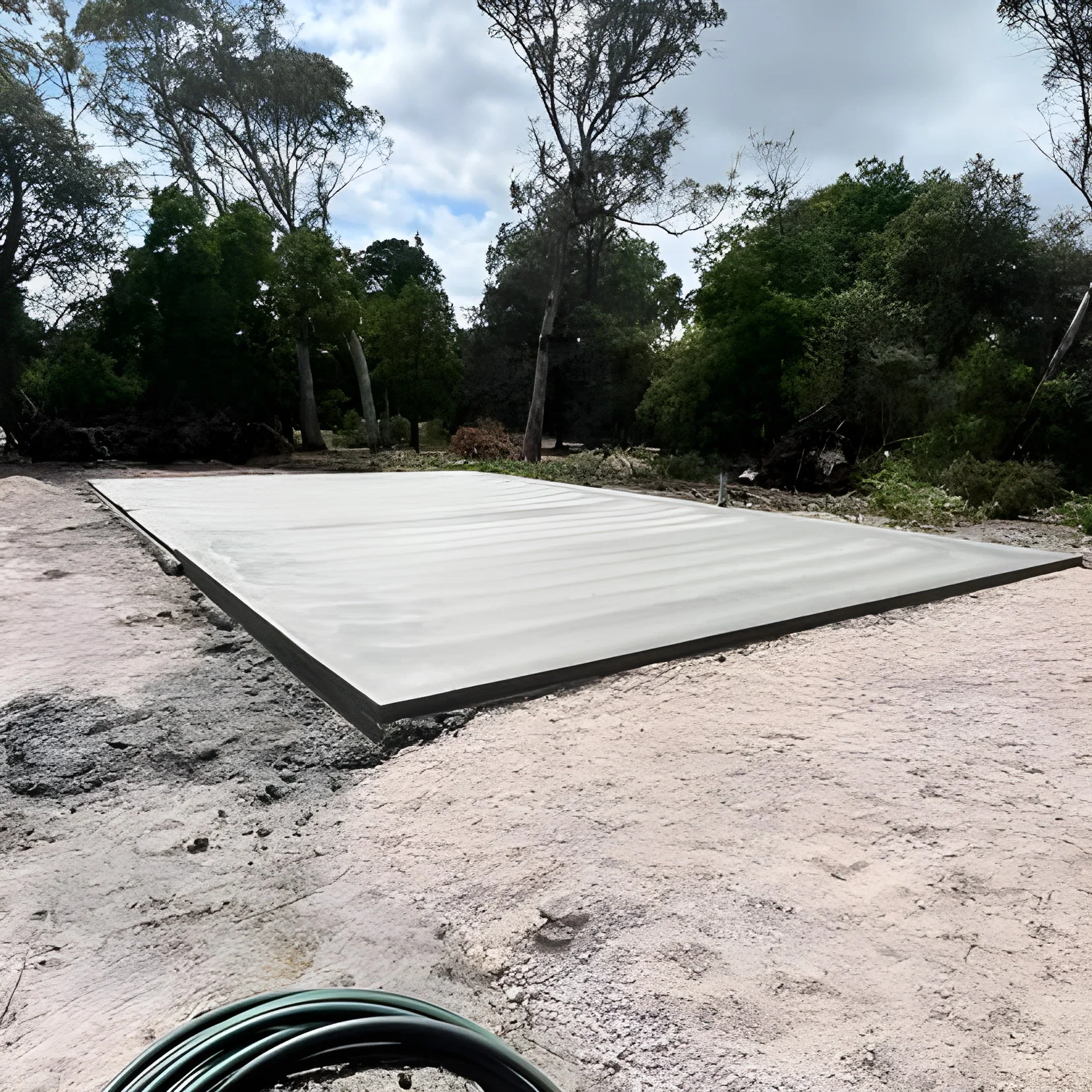 Cleared bush block with a finished shed pad